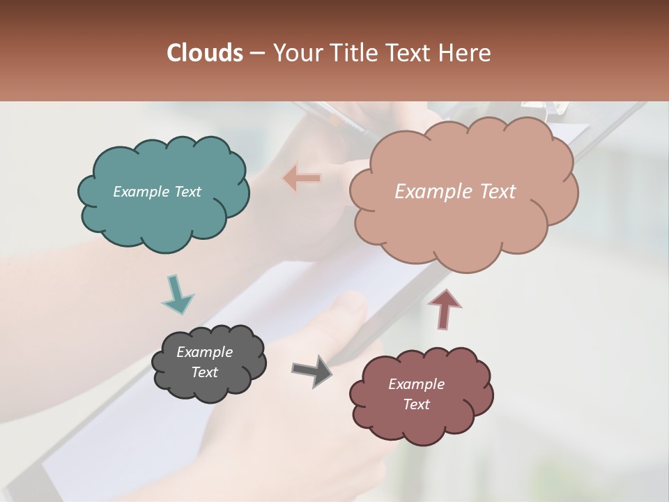 A Person Writing On A Piece Of Paper With A Pen PowerPoint Template