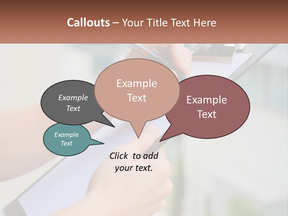 A Person Writing On A Piece Of Paper With A Pen PowerPoint Template