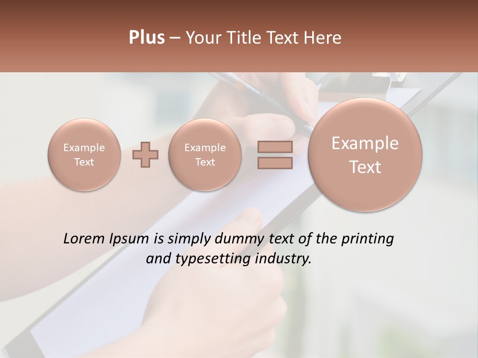 A Person Writing On A Piece Of Paper With A Pen PowerPoint Template