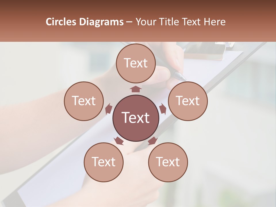 A Person Writing On A Piece Of Paper With A Pen PowerPoint Template