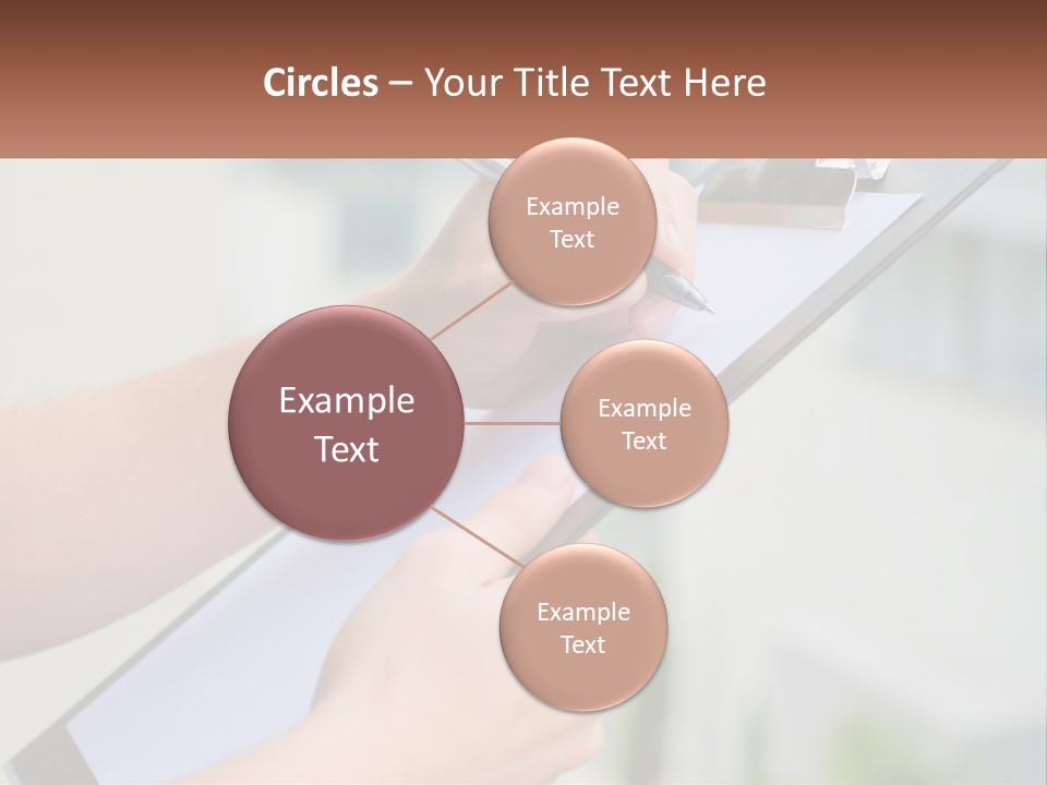 A Person Writing On A Piece Of Paper With A Pen PowerPoint Template