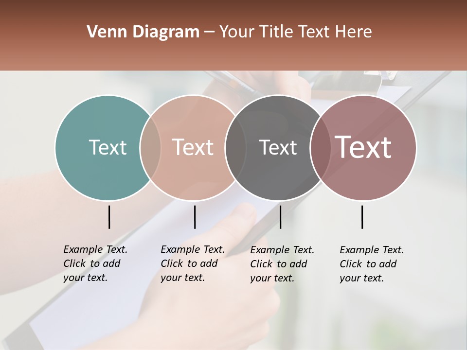 A Person Writing On A Piece Of Paper With A Pen PowerPoint Template
