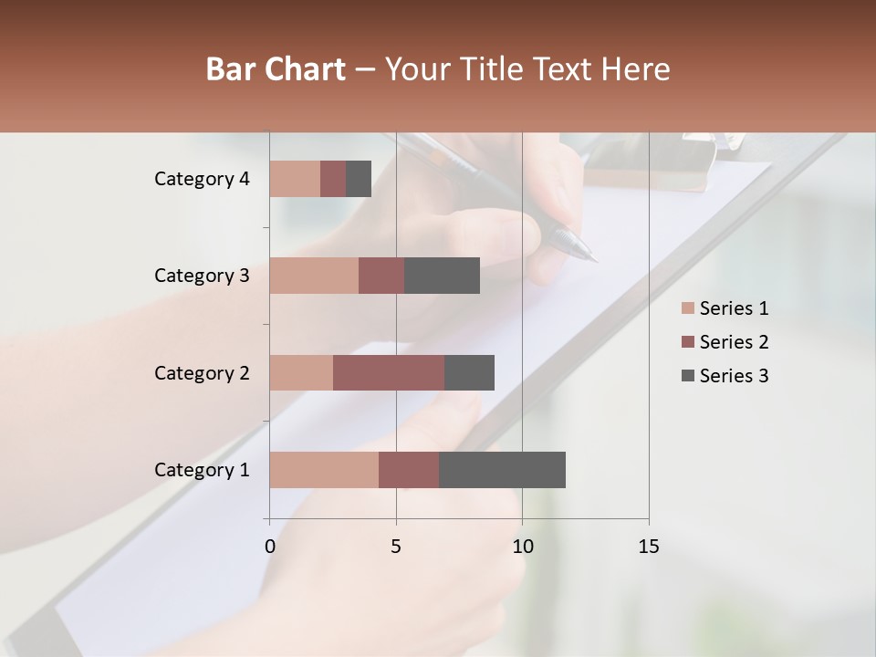 A Person Writing On A Piece Of Paper With A Pen PowerPoint Template