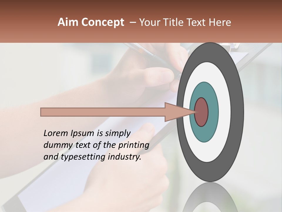 A Person Writing On A Piece Of Paper With A Pen PowerPoint Template