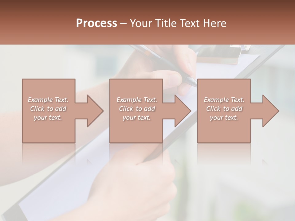 A Person Writing On A Piece Of Paper With A Pen PowerPoint Template