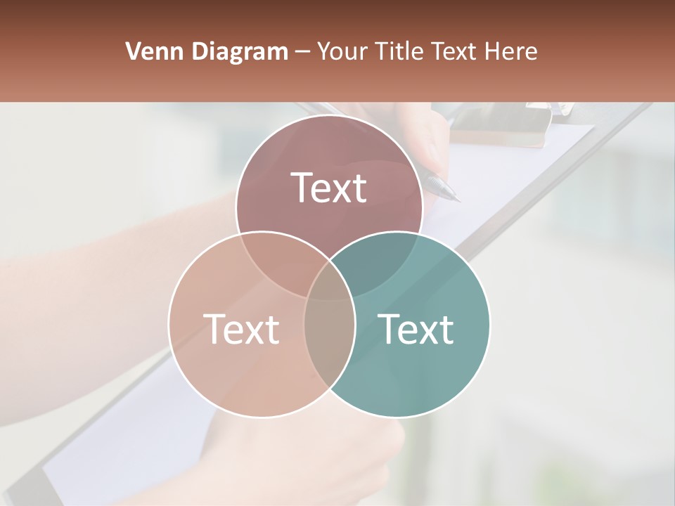 A Person Writing On A Piece Of Paper With A Pen PowerPoint Template