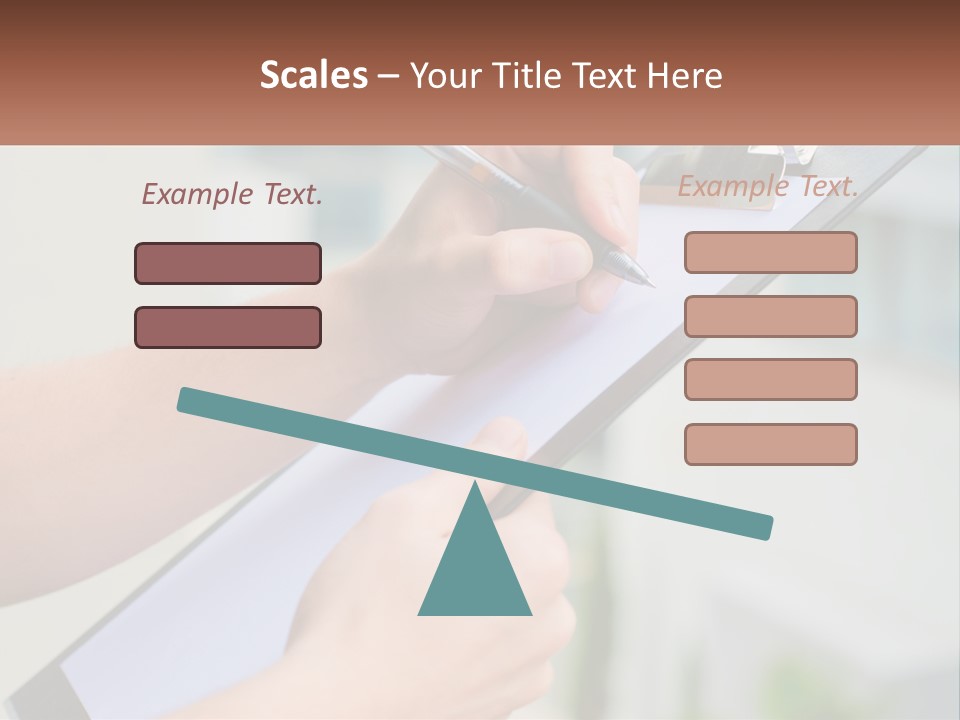A Person Writing On A Piece Of Paper With A Pen PowerPoint Template