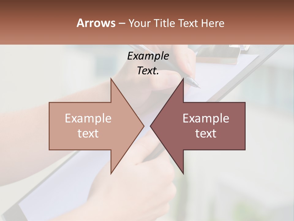 A Person Writing On A Piece Of Paper With A Pen PowerPoint Template