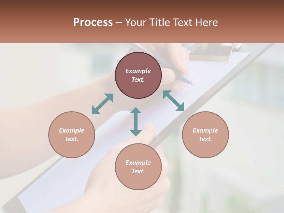 A Person Writing On A Piece Of Paper With A Pen PowerPoint Template