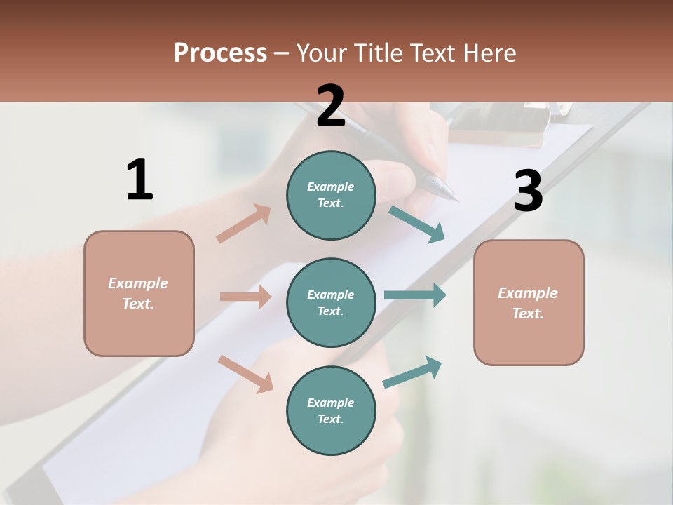A Person Writing On A Piece Of Paper With A Pen PowerPoint Template