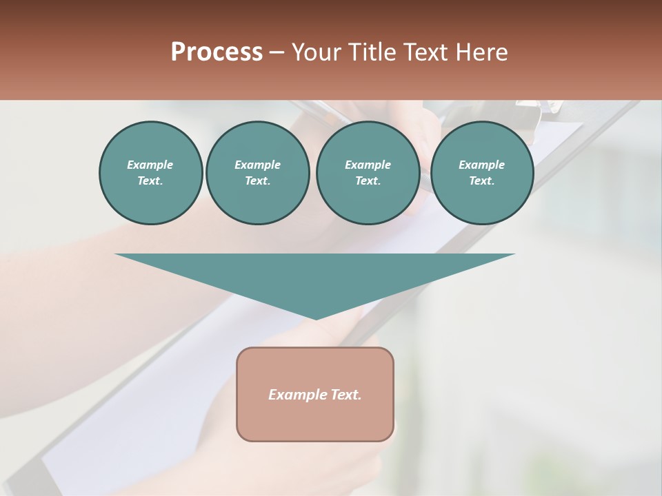 A Person Writing On A Piece Of Paper With A Pen PowerPoint Template