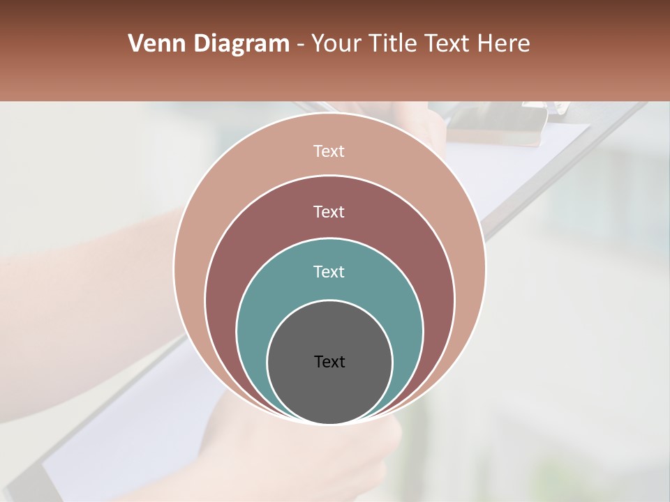 A Person Writing On A Piece Of Paper With A Pen PowerPoint Template