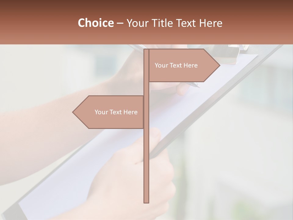 A Person Writing On A Piece Of Paper With A Pen PowerPoint Template