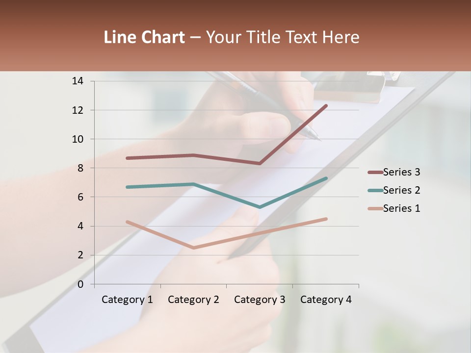 A Person Writing On A Piece Of Paper With A Pen PowerPoint Template