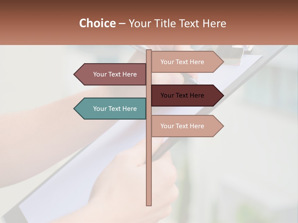 A Person Writing On A Piece Of Paper With A Pen PowerPoint Template