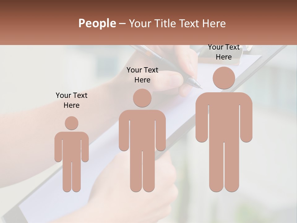 A Person Writing On A Piece Of Paper With A Pen PowerPoint Template