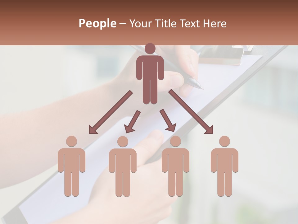 A Person Writing On A Piece Of Paper With A Pen PowerPoint Template