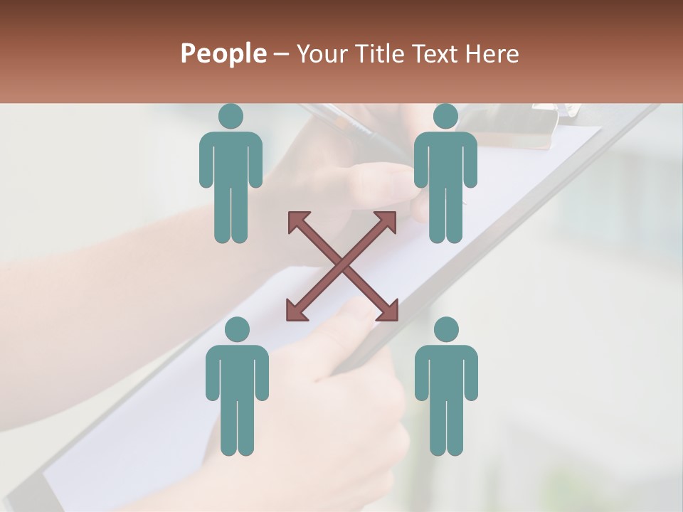 A Person Writing On A Piece Of Paper With A Pen PowerPoint Template