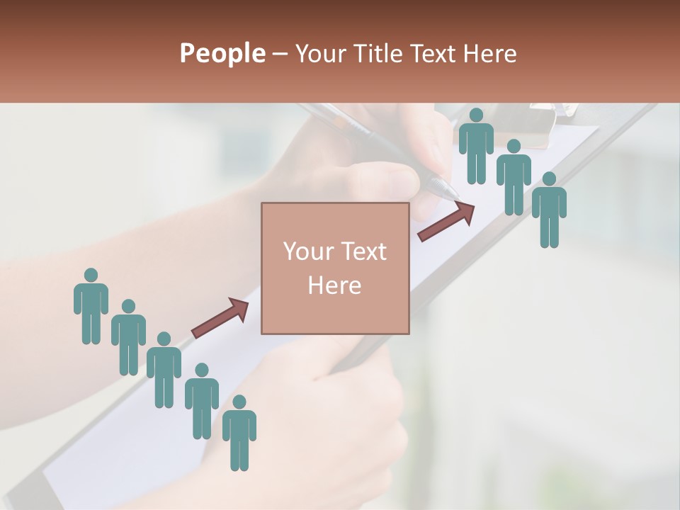 A Person Writing On A Piece Of Paper With A Pen PowerPoint Template