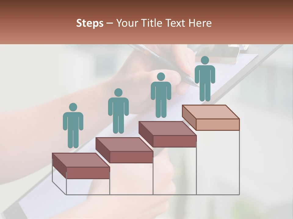 A Person Writing On A Piece Of Paper With A Pen PowerPoint Template