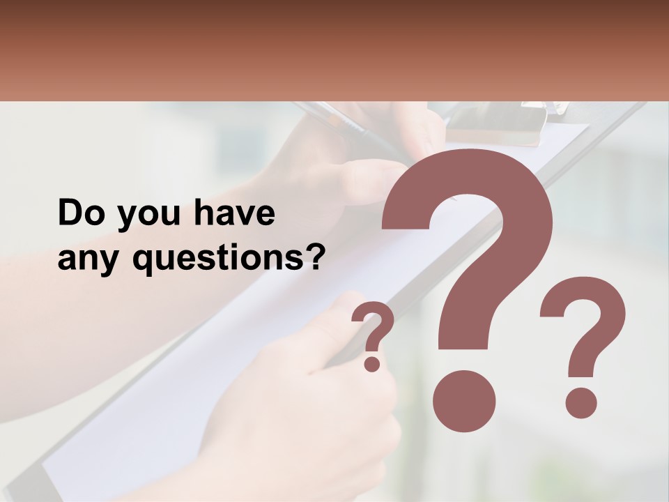 A Person Writing On A Piece Of Paper With A Pen PowerPoint Template