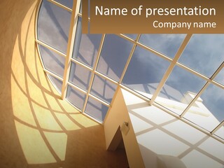 A Picture Of A Building With A Sky Background PowerPoint Template