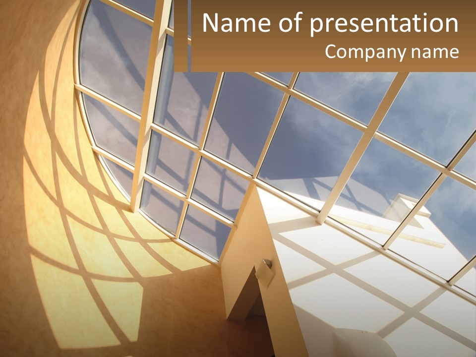 A Picture Of A Building With A Sky Background PowerPoint Template