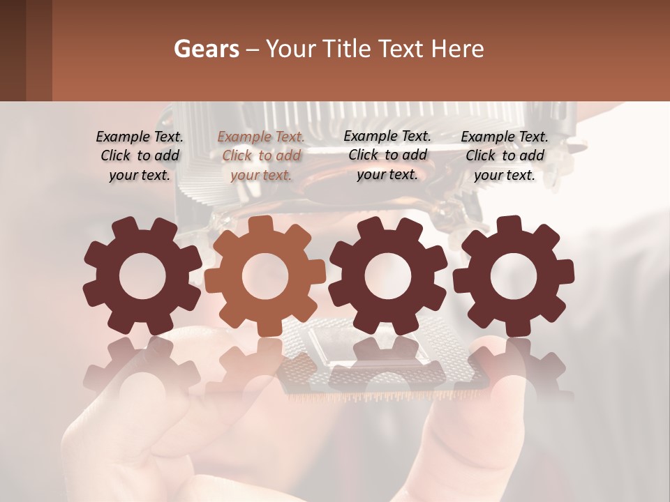 A Man Holding Up A Piece Of Metal In Front Of His Face PowerPoint Template