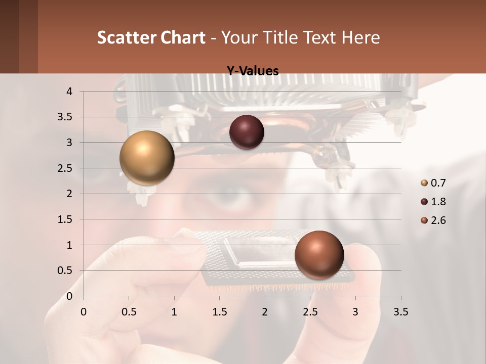 A Man Holding Up A Piece Of Metal In Front Of His Face PowerPoint Template