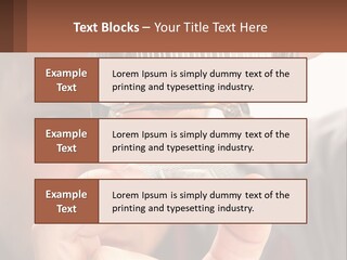 A Man Holding Up A Piece Of Metal In Front Of His Face PowerPoint Template