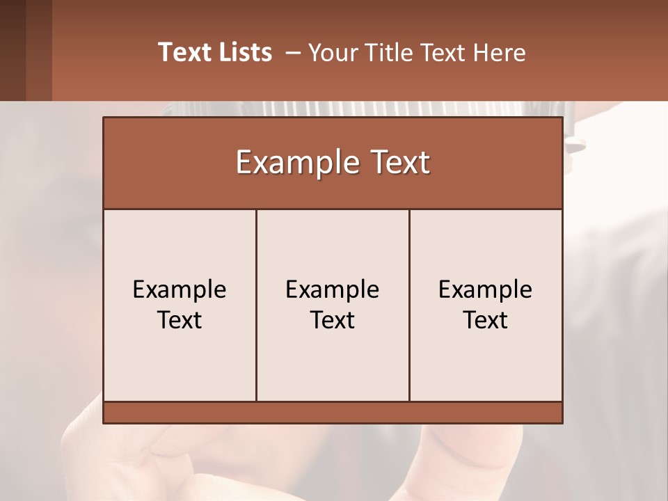 A Man Holding Up A Piece Of Metal In Front Of His Face PowerPoint Template