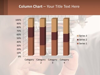 A Man Holding Up A Piece Of Metal In Front Of His Face PowerPoint Template