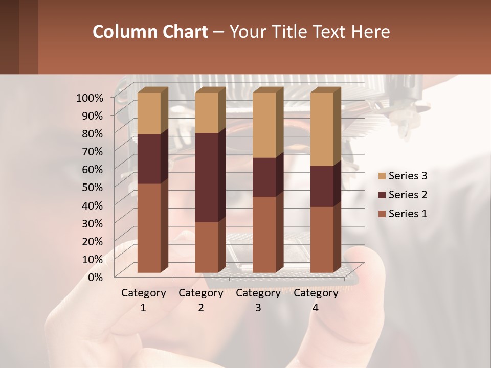 A Man Holding Up A Piece Of Metal In Front Of His Face PowerPoint Template