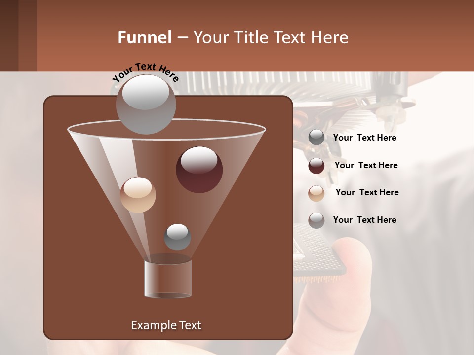 A Man Holding Up A Piece Of Metal In Front Of His Face PowerPoint Template