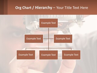 A Man Holding Up A Piece Of Metal In Front Of His Face PowerPoint Template