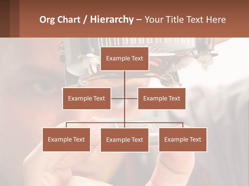 A Man Holding Up A Piece Of Metal In Front Of His Face PowerPoint Template