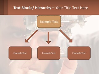A Man Holding Up A Piece Of Metal In Front Of His Face PowerPoint Template