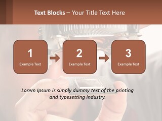 A Man Holding Up A Piece Of Metal In Front Of His Face PowerPoint Template