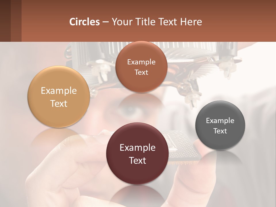 A Man Holding Up A Piece Of Metal In Front Of His Face PowerPoint Template