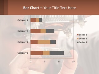 A Man Holding Up A Piece Of Metal In Front Of His Face PowerPoint Template