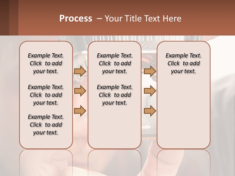 A Man Holding Up A Piece Of Metal In Front Of His Face PowerPoint Template