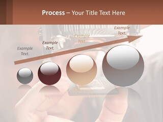 A Man Holding Up A Piece Of Metal In Front Of His Face PowerPoint Template