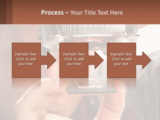 A Man Holding Up A Piece Of Metal In Front Of His Face PowerPoint Template