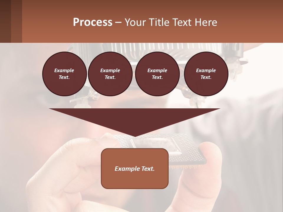 A Man Holding Up A Piece Of Metal In Front Of His Face PowerPoint Template