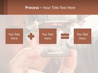A Man Holding Up A Piece Of Metal In Front Of His Face PowerPoint Template