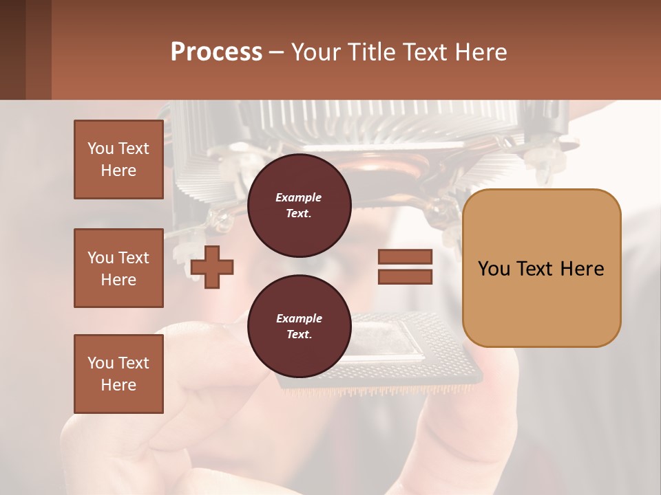 A Man Holding Up A Piece Of Metal In Front Of His Face PowerPoint Template