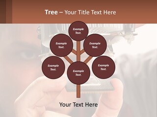 A Man Holding Up A Piece Of Metal In Front Of His Face PowerPoint Template