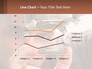 A Man Holding Up A Piece Of Metal In Front Of His Face PowerPoint Template