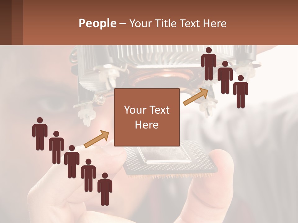 A Man Holding Up A Piece Of Metal In Front Of His Face PowerPoint Template