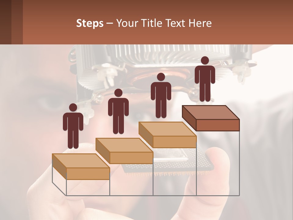 A Man Holding Up A Piece Of Metal In Front Of His Face PowerPoint Template